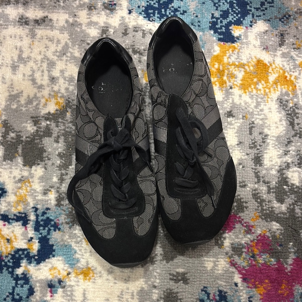 Black and Gray Patterned Sneakers